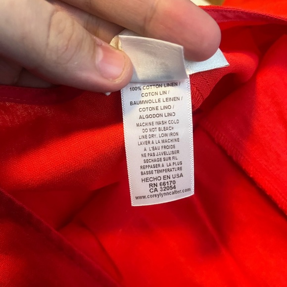 Anthropologie Corey Lynn Calter Adeline Romper In Red Size XS - Picture 6 of 7